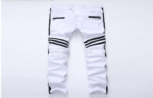men039s jeans men straight brand ripped white hole denim with zippers side black stripe male pants slim plus size 42 trousers4122357, Blue
men039s jeans men straight brand ripped white hole denim with zippers side black stripe male pants slim plus size 42 trousers4122357, Blue