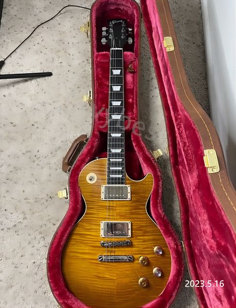 electric guitar lemon color rich flame chrome cover pickups no pickguard tune o matic bridge and stail bone nut rosewood258
electric guitar lemon color rich flame chrome cover pickups no pickguard tune o matic bridge and stail bone nut rosewood258
