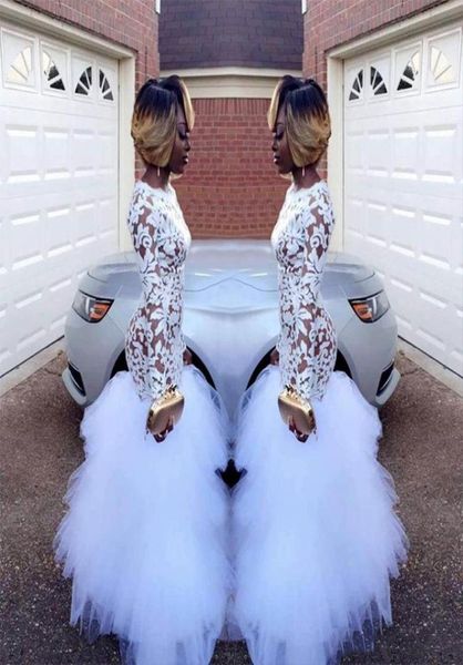 african white mermaid prom dresses for black girls lace long sleeves ruffles tulle evening party dress plus size prom gowns vestid8676926
african white mermaid prom dresses for black girls lace long sleeves ruffles tulle evening party dress plus size prom gowns vestid8676926