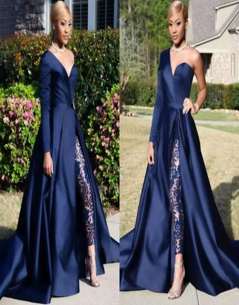 2018 modest blue jumpsuits with detachable skirt two pieces evening dresses one shoulder side slit pantsuit celebrity gowns party 3274937, Black;red
2018 modest blue jumpsuits with detachable skirt two pieces evening dresses one shoulder side slit pantsuit celebrity gowns party 3274937, Black;red