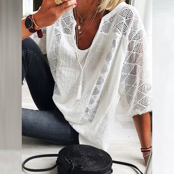 men's t shirt s cotton linen tunic v neck 3 4 sleeve casual loose t shirt ladies fashion daily clothing 2023 230715, White;black
men's t shirt s cotton linen tunic v neck 3 4 sleeve casual loose t shirt ladies fashion daily clothing 2023 230715, White;black