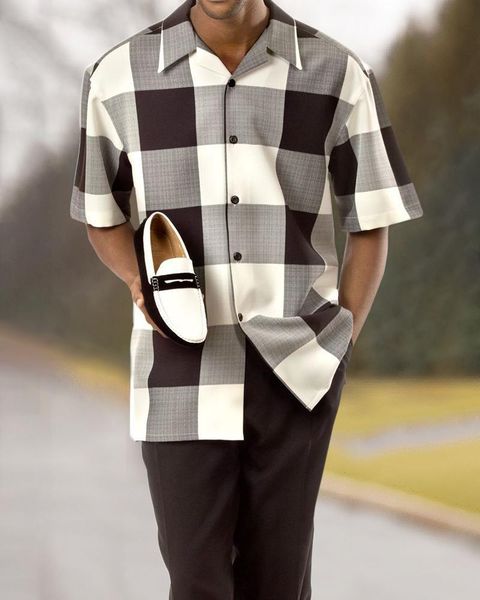 mens tracksuits spring mens casual shortsleeved shirt long pants fashion brand 3d plaid pattern cardigan oversized clothing 230715, Gray
mens tracksuits spring mens casual shortsleeved shirt long pants fashion brand 3d plaid pattern cardigan oversized clothing 230715, Gray