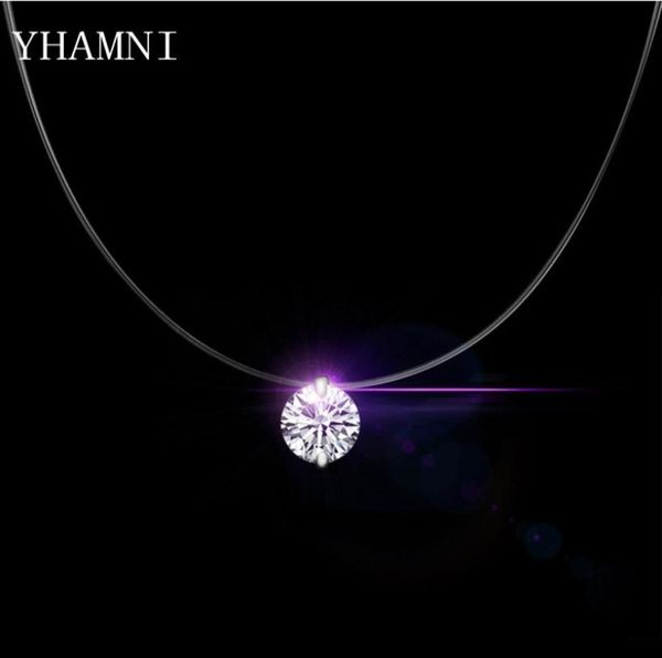 yhamni new 6mm 8mm round cz real 925 sterling silver pendant necklace transparent fish line elegent necklaces wedding jewelry for 6301749 
yhamni new 6mm 8mm round cz real 925 sterling silver pendant necklace transparent fish line elegent necklaces wedding jewelry for 6301749
