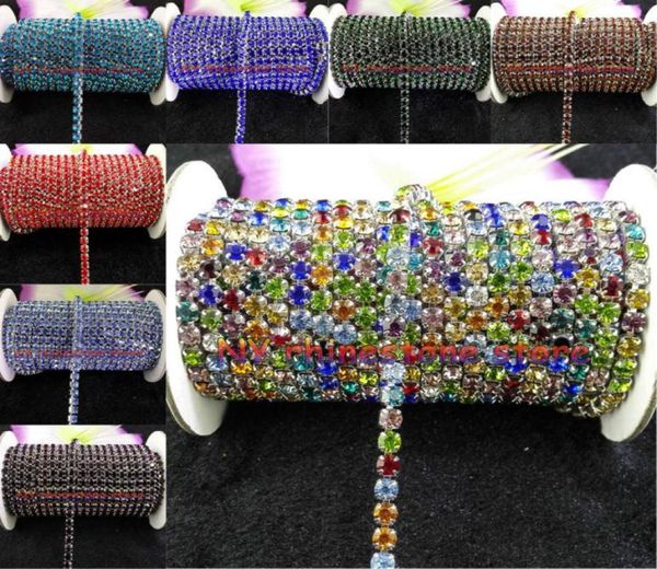 10yardsroll ss16 38mm mix color rhinestones crystal glass rhinestone chain compact silver chain for phonecupsmouseapplique8588216, Black
10yardsroll ss16 38mm mix color rhinestones crystal glass rhinestone chain compact silver chain for phonecupsmouseapplique8588216, Black