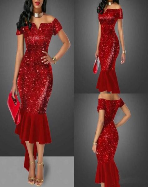 modest sequined mermaid mother of bride dresses plus size african hi lo off shoulder evening gowns ruffles custom made wedding gue3011123, Black;red
modest sequined mermaid mother of bride dresses plus size african hi lo off shoulder evening gowns ruffles custom made wedding gue3011123, Black;red