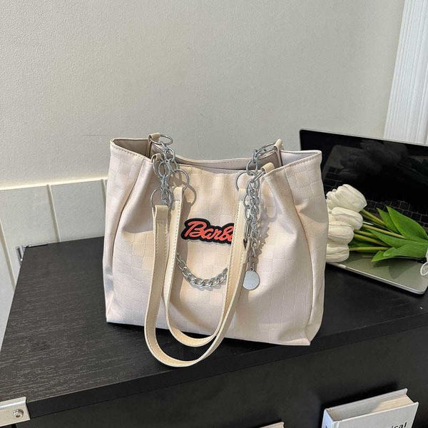 student party large capacity bag women's new fashion chain checker tote bag versatile casual shoulder bag
student party large capacity bag women's new fashion chain checker tote bag versatile casual shoulder bag