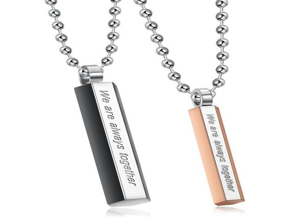 romantic we are always together couple necklace stainless steel geometric pendant bead chain fashion men women jewelry gift neckla3053761, Silver
romantic we are always together couple necklace stainless steel geometric pendant bead chain fashion men women jewelry gift neckla3053761, Silver