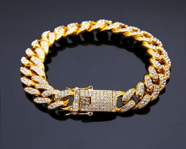 fashion mens bracelets 14k gold chain cuban link bracelet punk hip hop jewelry silver rhinestone double safety design men for gift7800002, Black
fashion mens bracelets 14k gold chain cuban link bracelet punk hip hop jewelry silver rhinestone double safety design men for gift7800002, Black