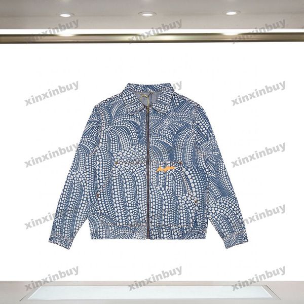 xinxinbuy men designer coat jacket paris dots destroyed denim jacket long sleeve women black blue s-xl, Black;brown
xinxinbuy men designer coat jacket paris dots destroyed denim jacket long sleeve women black blue s-xl, Black;brown