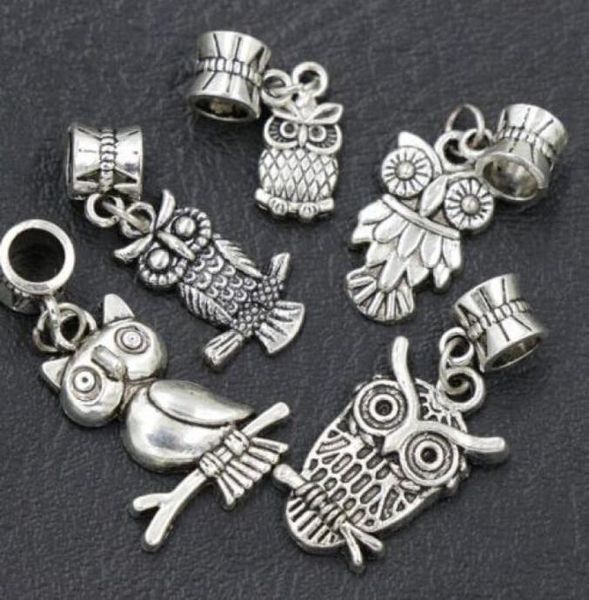 7styles assorted bird owl dangle 105pcslot antique silver big hole beads fit european charm bracelet b1563 b9934498903, Black
7styles assorted bird owl dangle 105pcslot antique silver big hole beads fit european charm bracelet b1563 b9934498903, Black