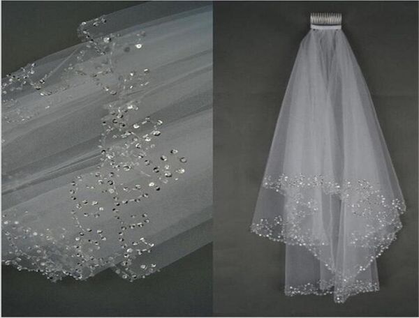 fashion wedding veils 2layer wedding bridal veils handmade beaded crescent edge bridal accessories veil white and ivory color7209175, Black
fashion wedding veils 2layer wedding bridal veils handmade beaded crescent edge bridal accessories veil white and ivory color7209175, Black