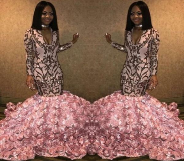 pink 3d floral rose flowers mermaid evening dresses 2021 gold appliques vneck african prom dresses long sleeves party pagean1913044, Black
pink 3d floral rose flowers mermaid evening dresses 2021 gold appliques vneck african prom dresses long sleeves party pagean1913044, Black