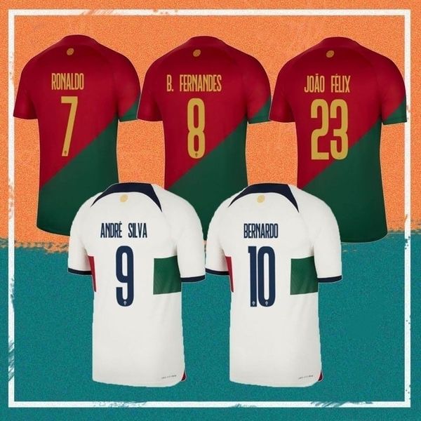 portugal 2023 22 home away soccer jersey 7 cristiano ronaldo 26 goncalo ramos 15 rafael leao 8 bruno fernandes 11 joao felix 5 raphael guerr, Black;yellow
portugal 2023 22 home away soccer jersey 7 cristiano ronaldo 26 goncalo ramos 15 rafael leao 8 bruno fernandes 11 joao felix 5 raphael guerr, Black;yellow