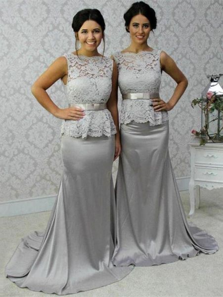 silver mermaid long bridesmaid dresses with lace peplum sash maid of honor dress backless prom formal gowns5165387, White;pink
silver mermaid long bridesmaid dresses with lace peplum sash maid of honor dress backless prom formal gowns5165387, White;pink