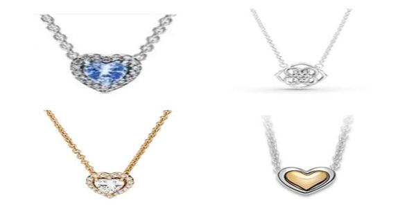 original s925 sterling silver fit couple necklace rose gold classic elegant women's necklace diy love heart blue crystal beaded charm18
original s925 sterling silver fit couple necklace rose gold classic elegant women's necklace diy love heart blue crystal beaded charm18
