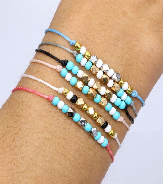 popular single string rice beads bracelet waterproof wax string manual weave bracelet1019064, Golden;silver
popular single string rice beads bracelet waterproof wax string manual weave bracelet1019064, Golden;silver