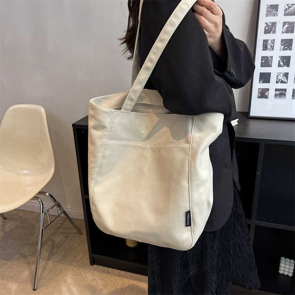 large capacity canvas bag for women new summer college student fashion simple one shoulder bag commuter tote bag
large capacity canvas bag for women new summer college student fashion simple one shoulder bag commuter tote bag