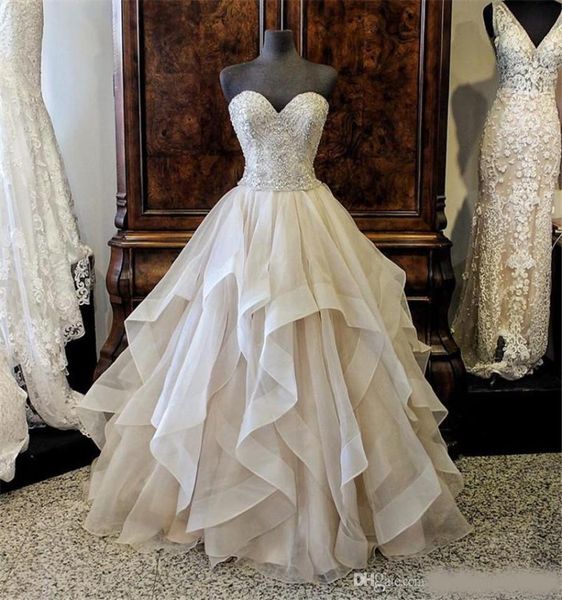 luxury gorgeous embroidery beading sweetheart ruffled organza layered wedding dresses ball gown with color crystals bridal gowns4757642, White
luxury gorgeous embroidery beading sweetheart ruffled organza layered wedding dresses ball gown with color crystals bridal gowns4757642, White
