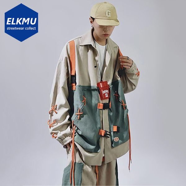 men's tshirts hip hop streetwear shirts bandage vest splicing oversized harajuku y2k shirts men button up blouse set fashion 230715, White;black
men's tshirts hip hop streetwear shirts bandage vest splicing oversized harajuku y2k shirts men button up blouse set fashion 230715, White;black