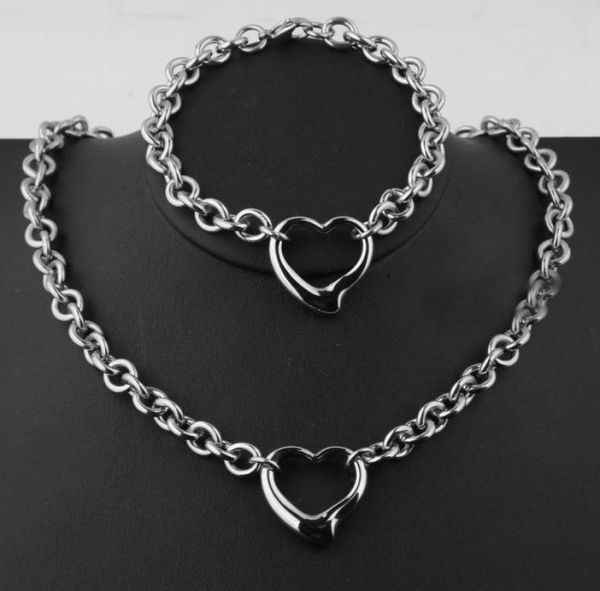 new brand for women039s silver tone stainless steel heart necklace bracelet set9068073
new brand for women039s silver tone stainless steel heart necklace bracelet set9068073
