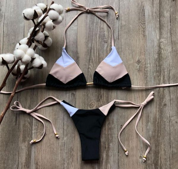 swimwear halter swimsuit women thong micro bikini push up 2023 brazilian bikini tropical plant print swimwear string mini swimsuit, White;black
swimwear halter swimsuit women thong micro bikini push up 2023 brazilian bikini tropical plant print swimwear string mini swimsuit, White;black
