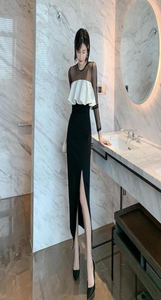 autumn runway dress women mesh patchwork ruffle party ladies black elegant dresses for casual3735713, Black;gray
autumn runway dress women mesh patchwork ruffle party ladies black elegant dresses for casual3735713, Black;gray