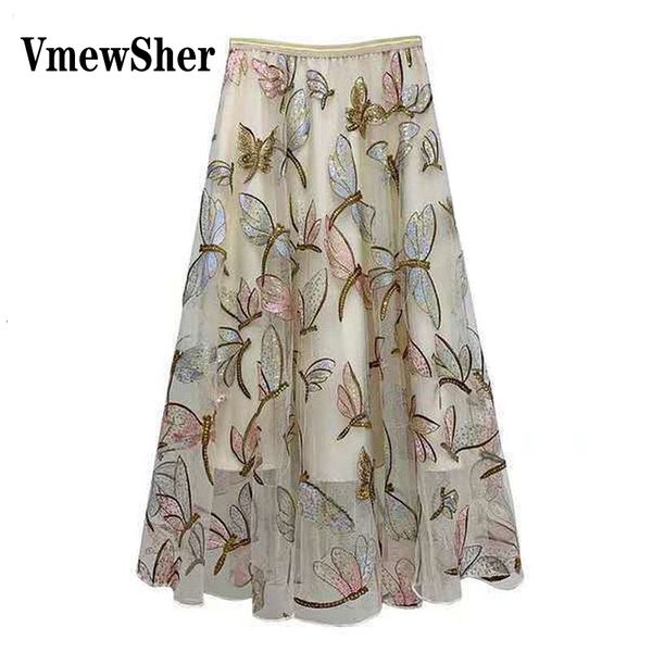 skirts vmewsher sequins dragonfly embroidery tulle skirt women spring summer elegant elastic high waist mesh chic office lady mid calf 23071, Black
skirts vmewsher sequins dragonfly embroidery tulle skirt women spring summer elegant elastic high waist mesh chic office lady mid calf 23071, Black