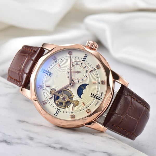 wristwatches for men 2023 new mens watches tourbillon three needles automatic mechanical watch luxury brand leather strap mens fashion role, Slivery;brown
wristwatches for men 2023 new mens watches tourbillon three needles automatic mechanical watch luxury brand leather strap mens fashion role, Slivery;brown