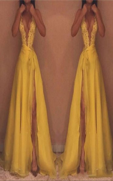yellow prom dresses simple deep v neck draped long side split party dress evening wear custom vintage9258498, Black
yellow prom dresses simple deep v neck draped long side split party dress evening wear custom vintage9258498, Black