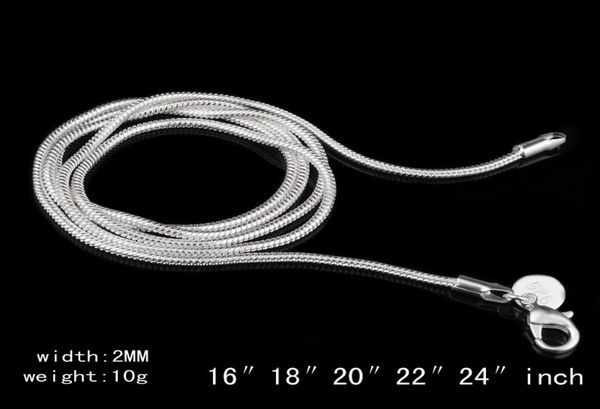 2 mm 925 sterling silver snake chain necklace 16 18 20 22 24 inch chains fashion jewelry7263869
2 mm 925 sterling silver snake chain necklace 16 18 20 22 24 inch chains fashion jewelry7263869
