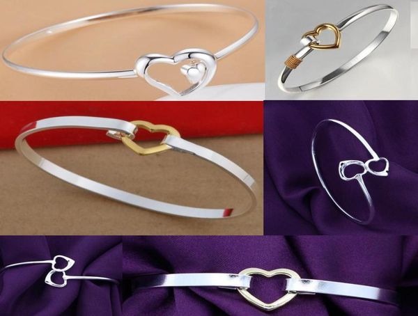 whole fashion women female jewelry 925 stering silver bangles bracelets gold silver heart gifts9706450, Black
whole fashion women female jewelry 925 stering silver bangles bracelets gold silver heart gifts9706450, Black