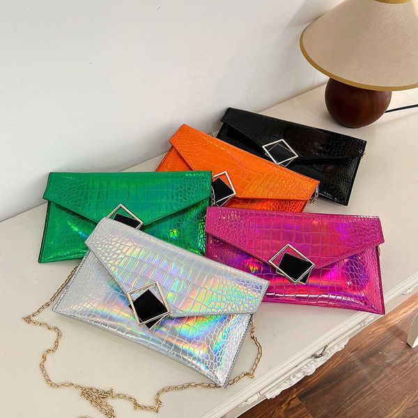 baigou women's bag laser shooter hand bag chain bag women's new fashion edition crocodile pu letter envelope
baigou women's bag laser shooter hand bag chain bag women's new fashion edition crocodile pu letter envelope