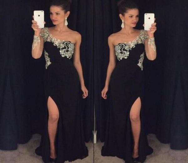 new black long prom dresses 2019 one shoulder single long sleeves floor length side slit mermaid beaded evening party gowns3258208
new black long prom dresses 2019 one shoulder single long sleeves floor length side slit mermaid beaded evening party gowns3258208