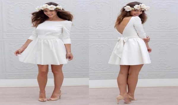 2020 short graduation dresses with 34 sleeves simple mini reception white homecoming dress backless party wear9470381, Blue;pink
2020 short graduation dresses with 34 sleeves simple mini reception white homecoming dress backless party wear9470381, Blue;pink