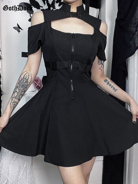 basic casual dresses goth dark techwear buckle patchwork black gothic grunge open shoulder women streetwear cut out zip up aline party dress, Black;gray
basic casual dresses goth dark techwear buckle patchwork black gothic grunge open shoulder women streetwear cut out zip up aline party dress, Black;gray