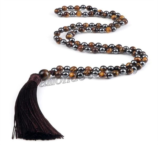natural stone necklace for women men tiger eye hematite 108 beads mala necklaces handmade tassel yoga jewelry gift3637149, Silver
natural stone necklace for women men tiger eye hematite 108 beads mala necklaces handmade tassel yoga jewelry gift3637149, Silver