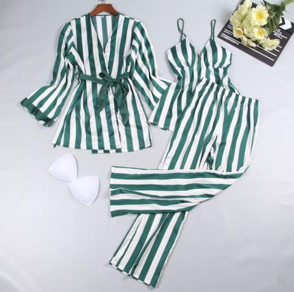 satin sleepwear female women pajamas sets fashion spaghetti strap stripes sleep lounge summer home clothing pijama 3 piece s14750982, Red;black
satin sleepwear female women pajamas sets fashion spaghetti strap stripes sleep lounge summer home clothing pijama 3 piece s14750982, Red;black