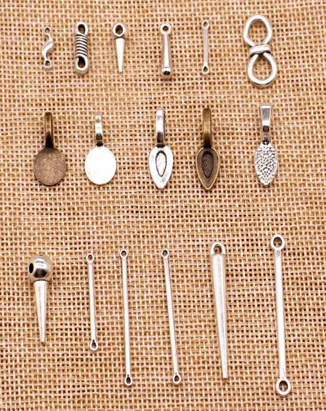 120 pieces metal charms for jewelry making perforated hole bails beads connector hj2302680930, Bronze;silver
120 pieces metal charms for jewelry making perforated hole bails beads connector hj2302680930, Bronze;silver