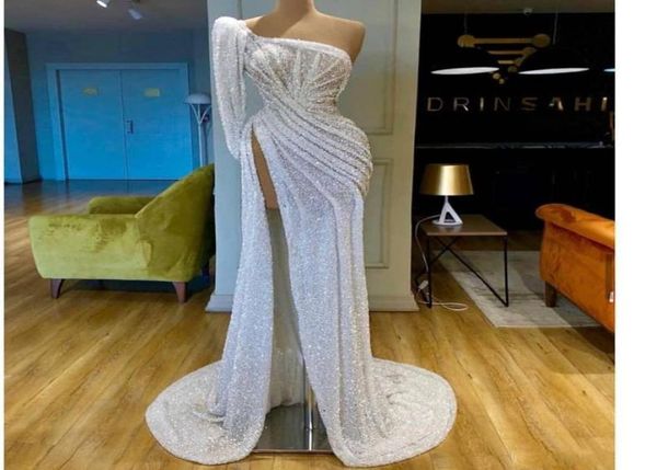 2020 vintage white one shoulder prom dresses backless sequined mermaid evening gown arabic high side split formal patry dress7716693, Black
2020 vintage white one shoulder prom dresses backless sequined mermaid evening gown arabic high side split formal patry dress7716693, Black