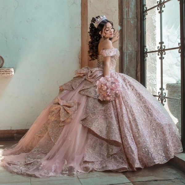 pink ball gown quinceanera dress 2023 tulle appliques flowers bow off shoulder sweet 15 16 years birthday party formal, Blue;red
pink ball gown quinceanera dress 2023 tulle appliques flowers bow off shoulder sweet 15 16 years birthday party formal, Blue;red