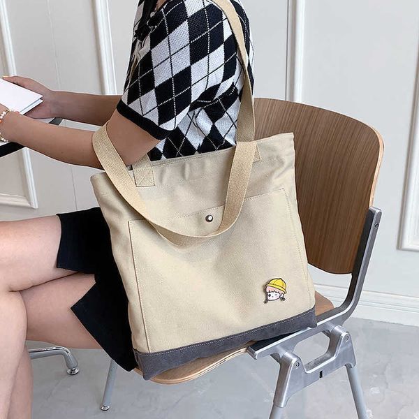 ins wind canvas bag women's summer edition simple one shoulder student tote bag large capacity portable cloth bag women
ins wind canvas bag women's summer edition simple one shoulder student tote bag large capacity portable cloth bag women