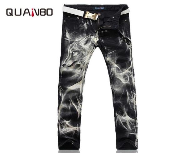 2019 new fashion men039s wolf printed jeans men slim straight black stretch jeans designer pants nightclubs singer4376470, Blue
2019 new fashion men039s wolf printed jeans men slim straight black stretch jeans designer pants nightclubs singer4376470, Blue