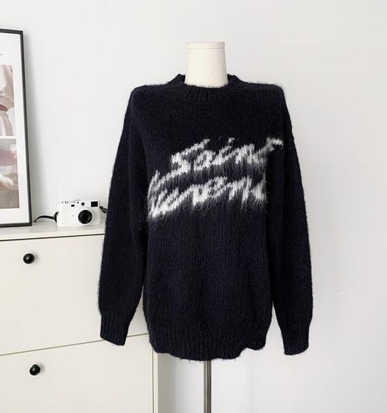 fashion laurent letters print mohair sweaters luxury designer v-neck versatile pullovers autumn winter cardigan round neck loose soft ys l s, White;black
fashion laurent letters print mohair sweaters luxury designer v-neck versatile pullovers autumn winter cardigan round neck loose soft ys l s, White;black