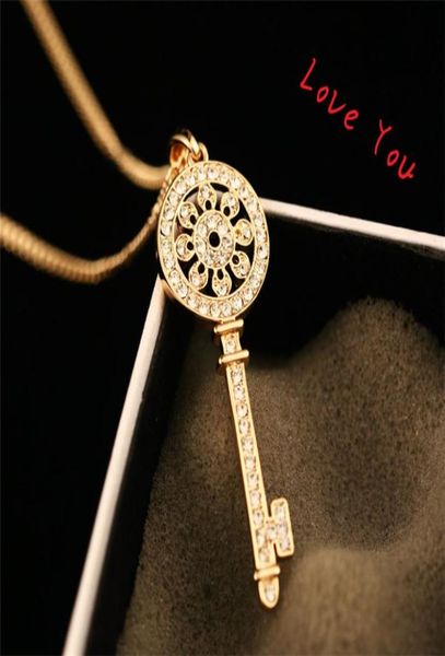 classic hollow out zircon necklace pendant gold plated chain choker necklace vintage key pendant necklace for women party costum6890930, Silver 
classic hollow out zircon necklace pendant gold plated chain choker necklace vintage key pendant necklace for women party costum6890930, Silver