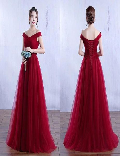 romantic burgundy off shoulder long bridesmaid dresses tulle pleated laceup back wedding party gowns bm01581874287, White;pink
romantic burgundy off shoulder long bridesmaid dresses tulle pleated laceup back wedding party gowns bm01581874287, White;pink