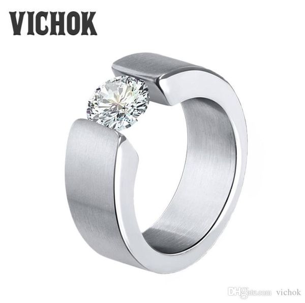 simple shiny bling zircon ring 316l stainless steel ring for women men bague jewelry engagement fashion jewelry solitaire ring vic3053317, Golden;silver
simple shiny bling zircon ring 316l stainless steel ring for women men bague jewelry engagement fashion jewelry solitaire ring vic3053317, Golden;silver