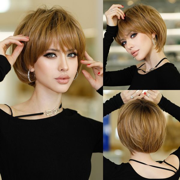 synthetic wigs namm ombre blonde wig for women daily party fluffy bob wig natural synthetic hair fashion wig with bangs heat resistant fiber, Black
synthetic wigs namm ombre blonde wig for women daily party fluffy bob wig natural synthetic hair fashion wig with bangs heat resistant fiber, Black