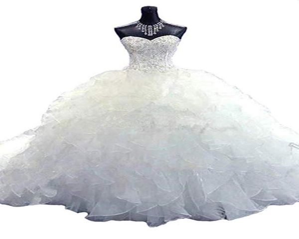 2021 beaded crystals ball gown wedding dresses strapless corset sweetheart organza ruffles cathedral train bridal gowns3430170, White
2021 beaded crystals ball gown wedding dresses strapless corset sweetheart organza ruffles cathedral train bridal gowns3430170, White