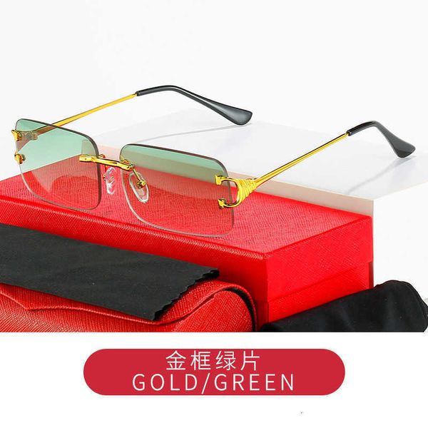 fashion leopard head designer sunglasses 2023 new frameless metal men's trend small box women's glasses with logo, White;black
fashion leopard head designer sunglasses 2023 new frameless metal men's trend small box women's glasses with logo, White;black