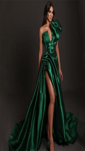 2022 graceful green evening dresses one shoulder puffy sleeveless party prom banquet custommade side split floor length robe de m6188452, Black;red
2022 graceful green evening dresses one shoulder puffy sleeveless party prom banquet custommade side split floor length robe de m6188452, Black;red